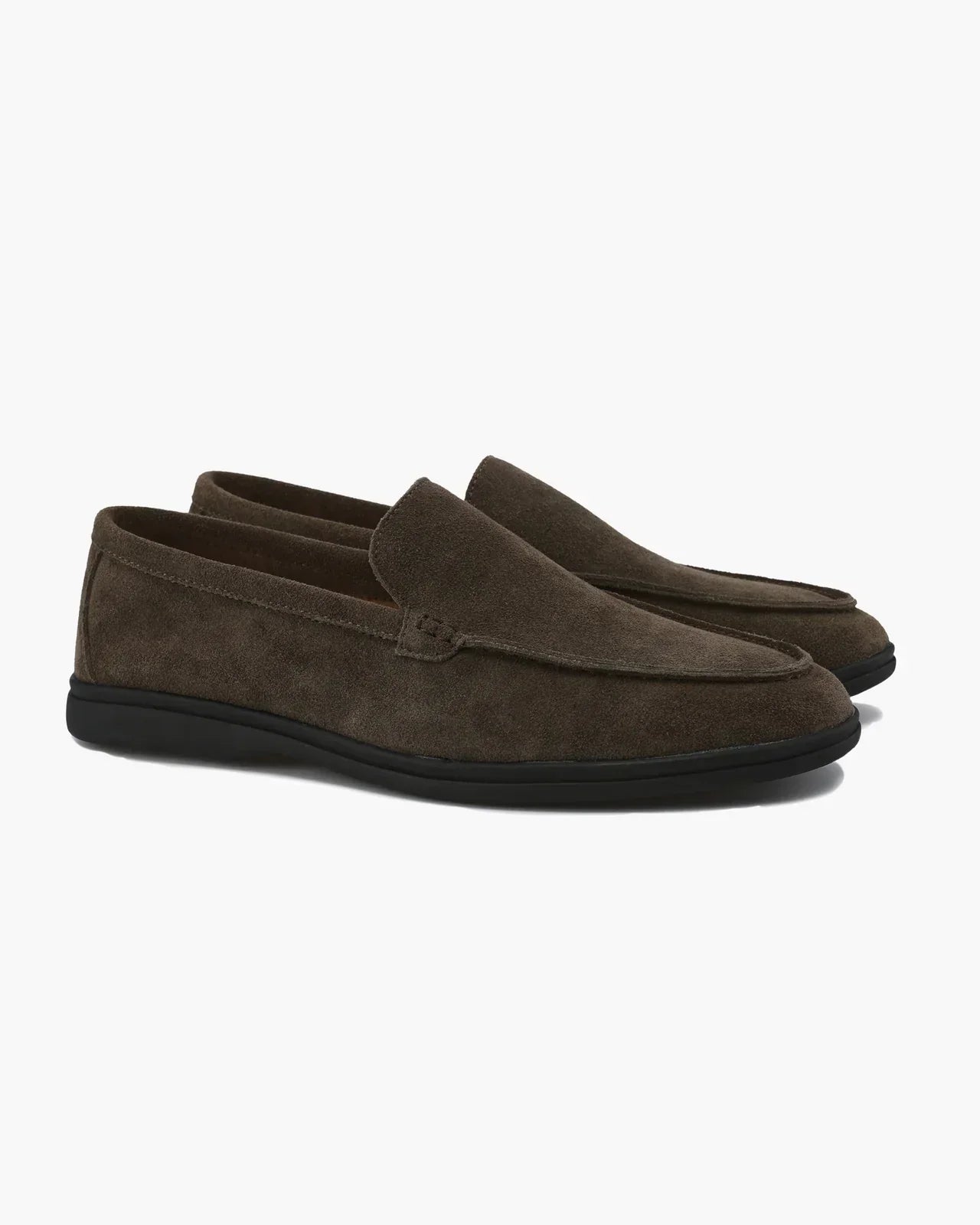 Premium Suede Loafers - Black Soles