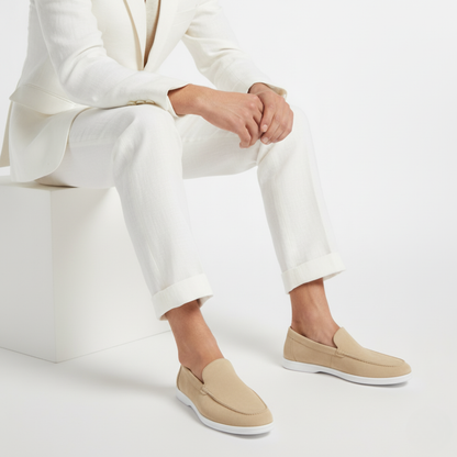 Suede Loafers Cream